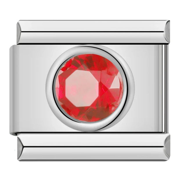 Round Red Stone charms - Stilshoppen