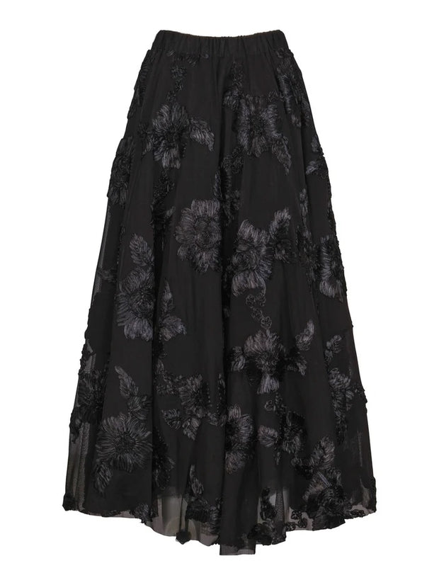 Sort Long Tyll Skjørt - Stilshoppen