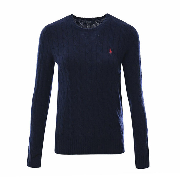 Navy Cabel Sweater - Stilshoppen