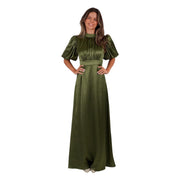 Oliven grønn Holly Long dress - Stilshoppen