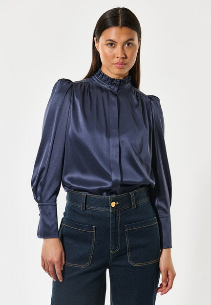 Mørkeblå RobertaDEA Millennium blouse - Stilshoppen