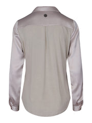 Ecry Satin V-neck blouse - Stilshoppen