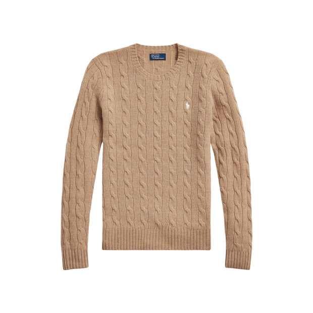 Camel MelangeCabel pullover - Stilshoppen