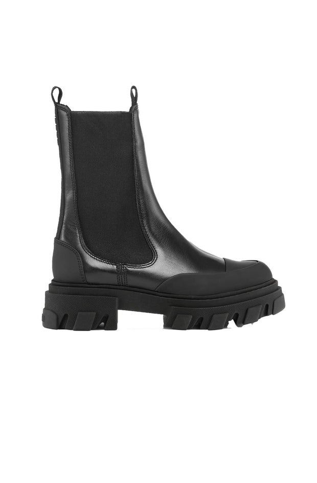 Sorte Cleated Mid Chelsea Boot