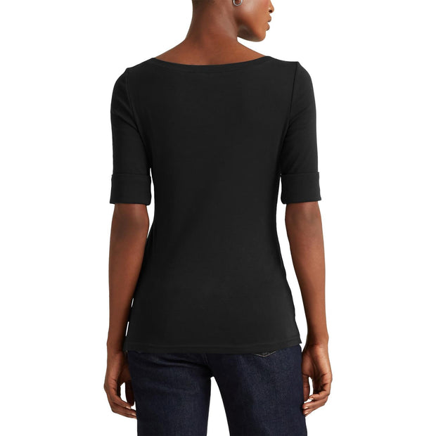 Sort Boatneck Top - Stilshoppen