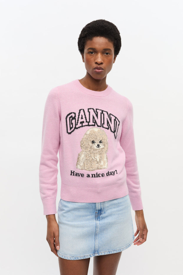 Graphic Wool Poodle Crewneck