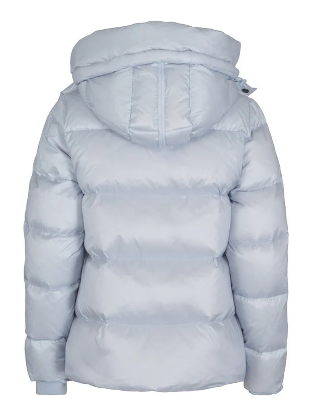 Lyseblå Short Hooded Puffer Jacket