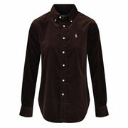 Brun Slim Fit Corduroy Shirt - Stilshoppen