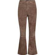 Taupe AvaDEP HW Sued 7/8 Pants - Stilshoppen