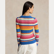 Multifarget Stripe Cable Crewneck - Stilshoppen