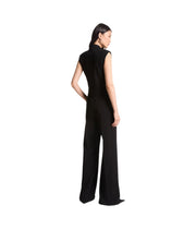 Sort Crepe Double-Breasted Jumpsuit