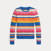 Multifarget Stripe Cable Crewneck - Stilshoppen