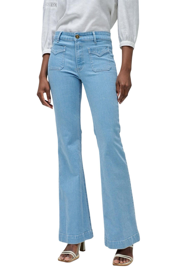 Lyseblå Destiny Flare Pocket jeans