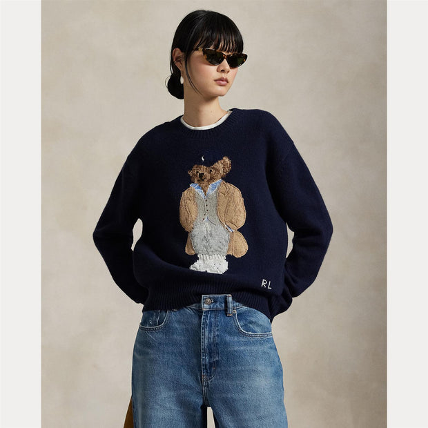 Navy Wool Sweater Pullover - Stilshoppen