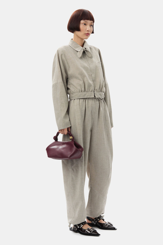 Burgunder Ganni Bou Bag Small - Stilshoppen