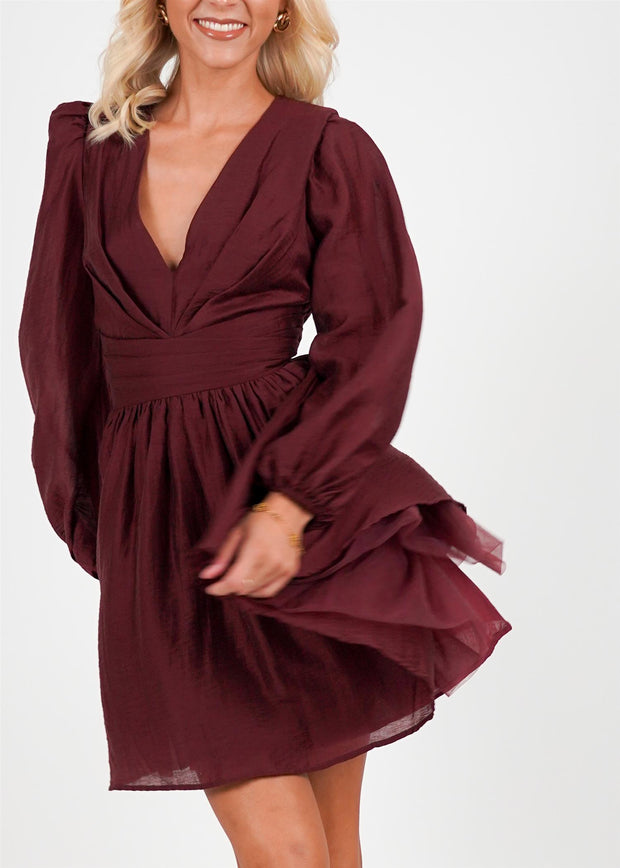 Burgunderrød Maeve Dress