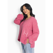 Sofie V-neck sweater Chateau Rose