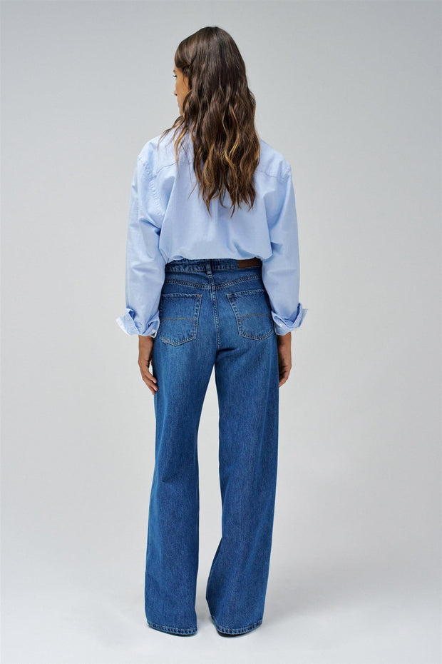Blå Wide Leg Jeans