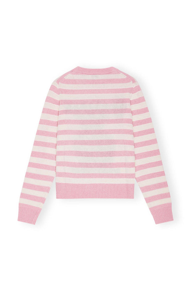 Striped Graphic Wool Mix Bunny Crewneck - Stilshoppen