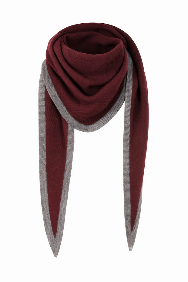Burgund Duo Triangel scarf
