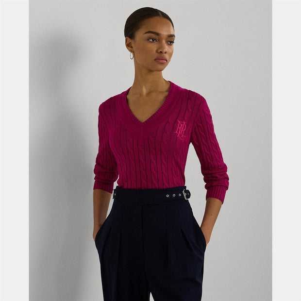 Fuchsia Cabel Cricket Sweater