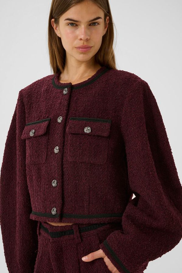 Burgunder GZsigrun Short Jacket - Stilshoppen