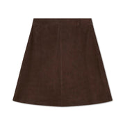 Mørkebrunt Alianne Suede Skirt