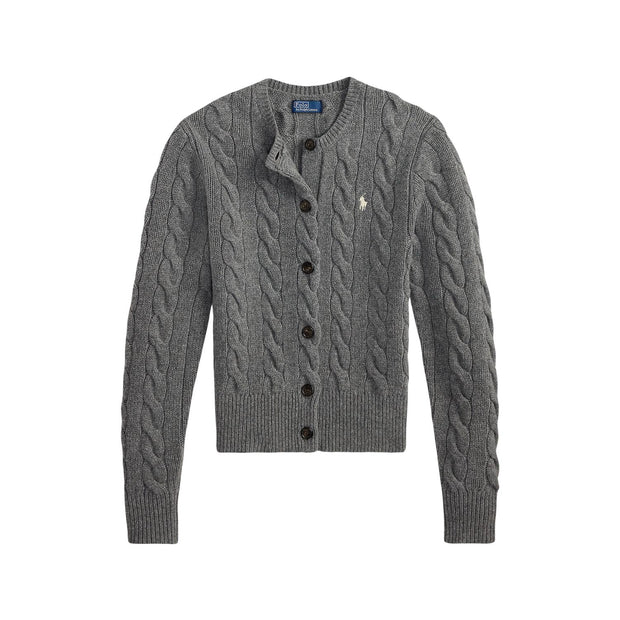 Cabel Knit Wool-Cashmere cardigan