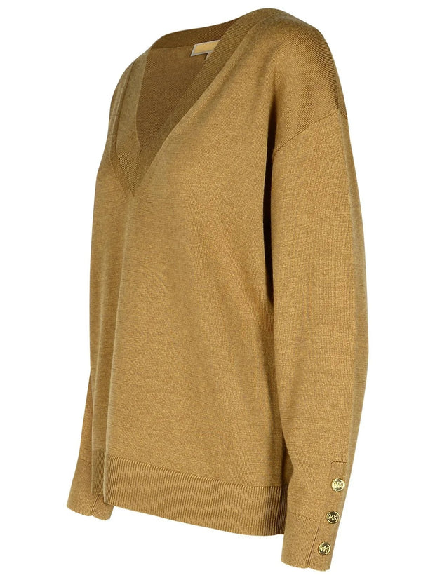 Dark Camel Merino sweater - Stilshoppen