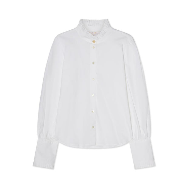 Hvit Plisse Blouse - Stilshoppen