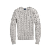 Light grey Cabel Knit Ragg Sweater - Stilshoppen