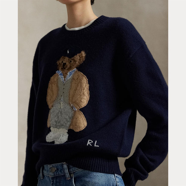 Navy Wool Sweater Pullover - Stilshoppen