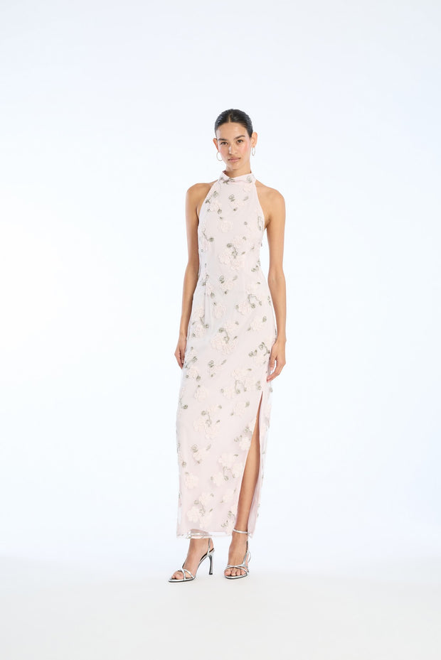 Flower Beads Maxi Dress