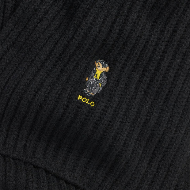 Black Polo Bear Scarf