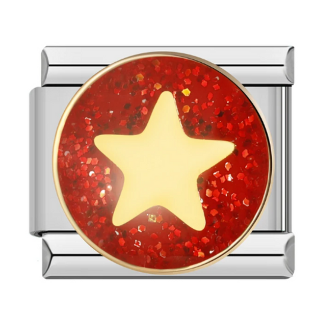 Star Red & Gold charm - Stilshoppen