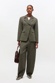 Oliven Mouline Suiting Curved Pants - Stilshoppen