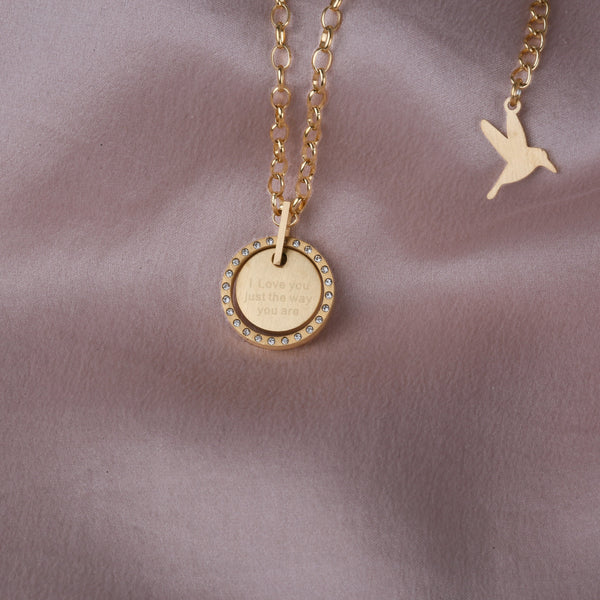 Gull I Love You halskjede - Stilshoppen