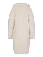 Creme Long Faux Fur Coat - Stilshoppen