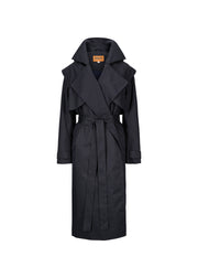 Dark navy Regndråpe Trench Coat