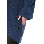 Navy Fam Patch Long Sweater - Stilshoppen
