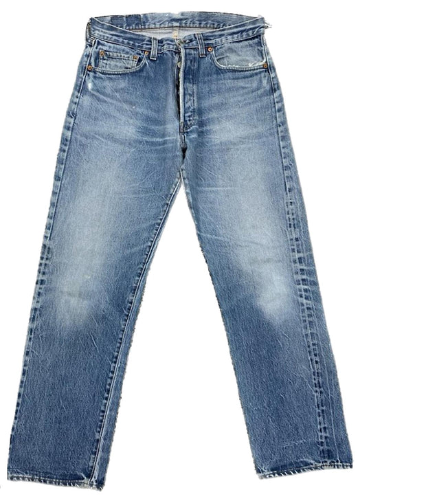 Blå High Rise Relaxed Straight jeans