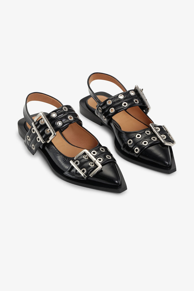 Feminine Buckle Ballerina Naplack