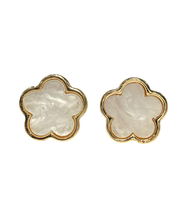 Hvite Clover earrings - Stilshoppen