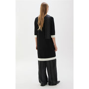 Sort/Ecru Nour Contrast Dress