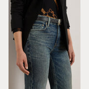 Blå Retro Flare jeans - Stilshoppen