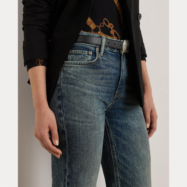 Blå Retro Flare jeans - Stilshoppen
