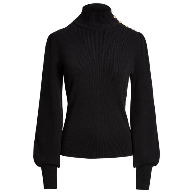 Sort Bottom Mockneck sweater - Stilshoppen