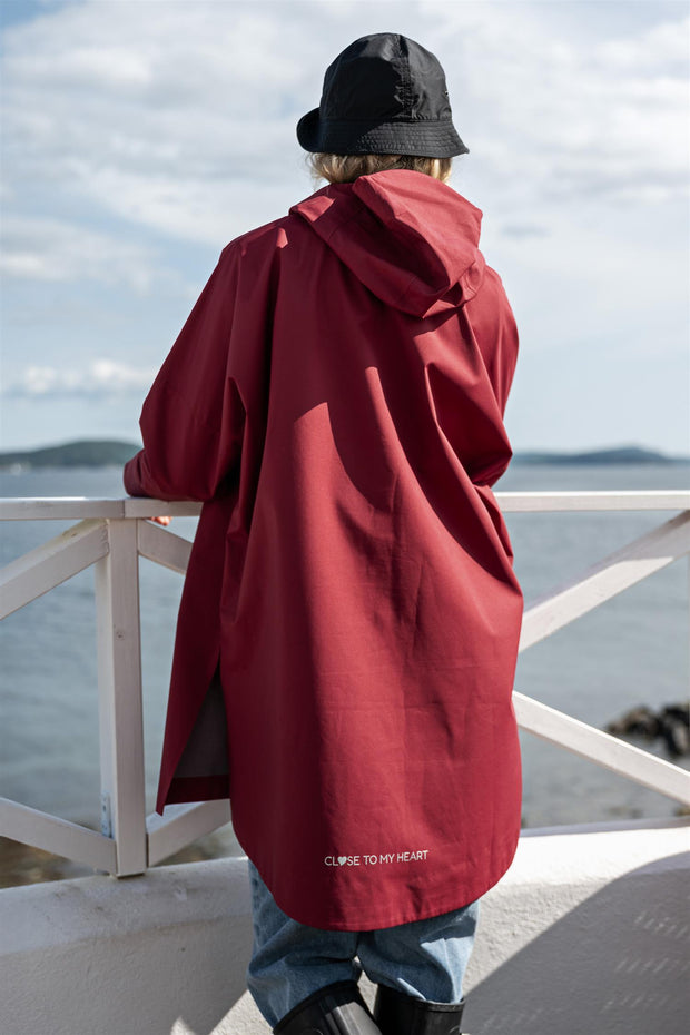 Rød Rain Poncho - Stilshoppen