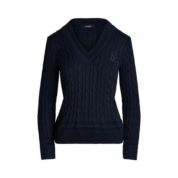 Marineblå Cabel Cricket Sweater - Stilshoppen