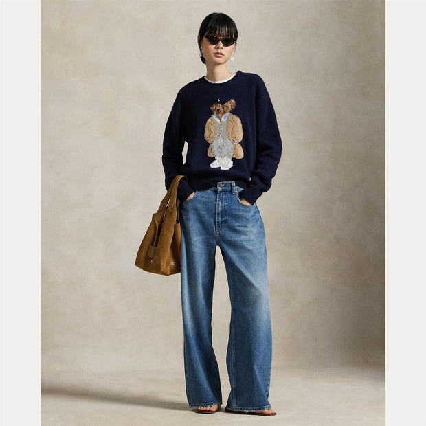 Navy Wool Sweater Pullover - Stilshoppen